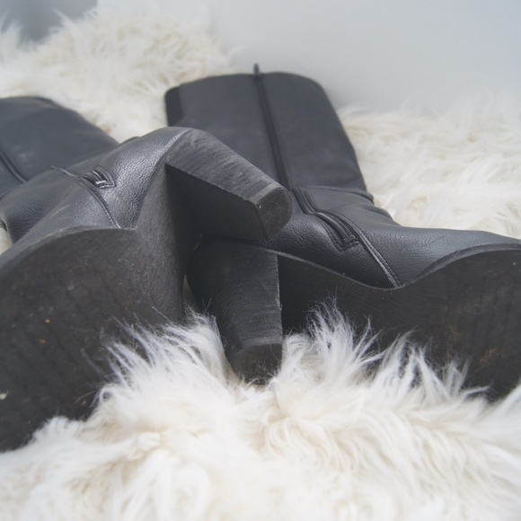 ZODIAC Women's Black Tall Heeled Boots Size 9 Dion Knee High - Picture 7 of 11